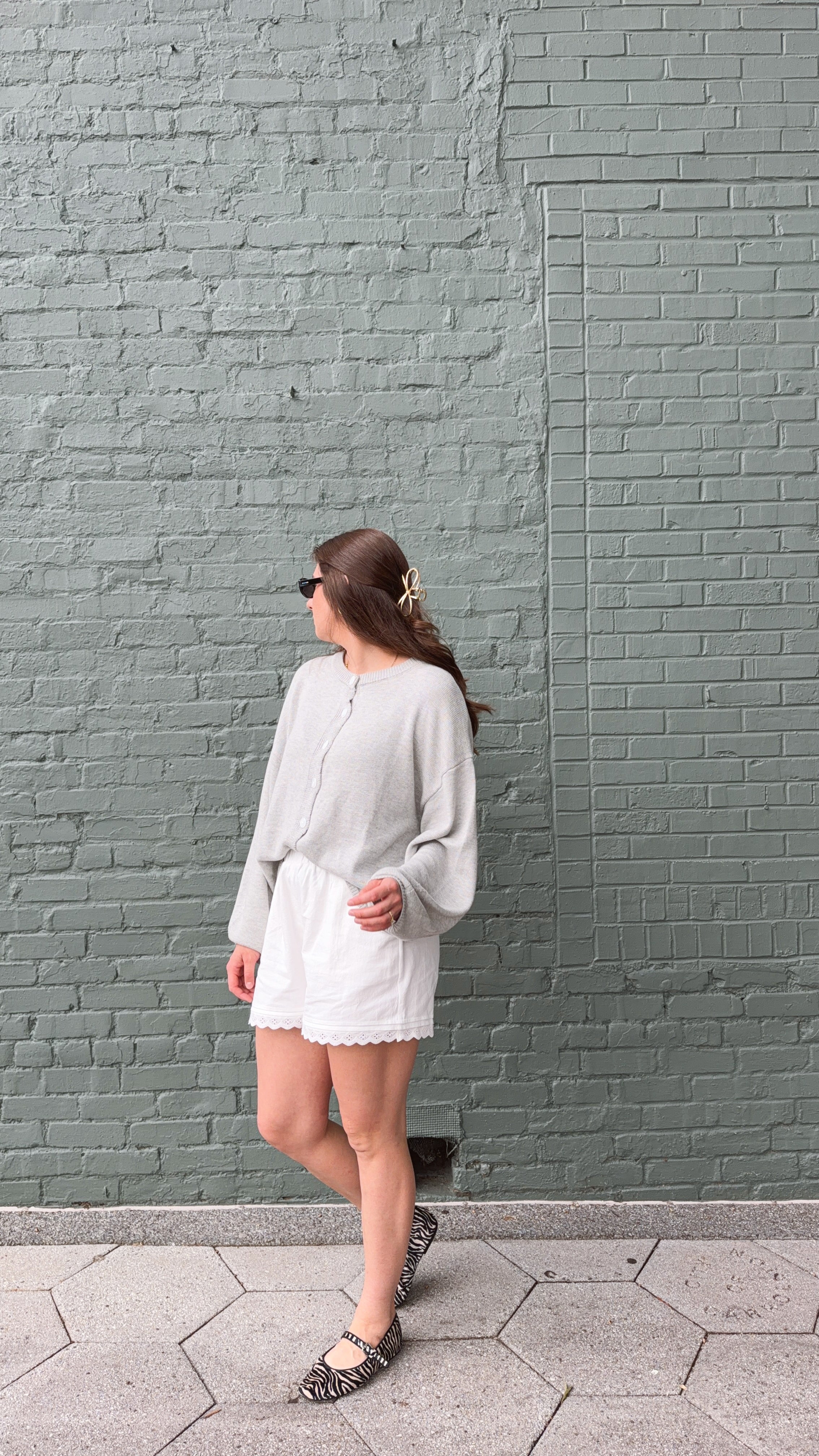 Saturdays Grey Oversized Cardigan