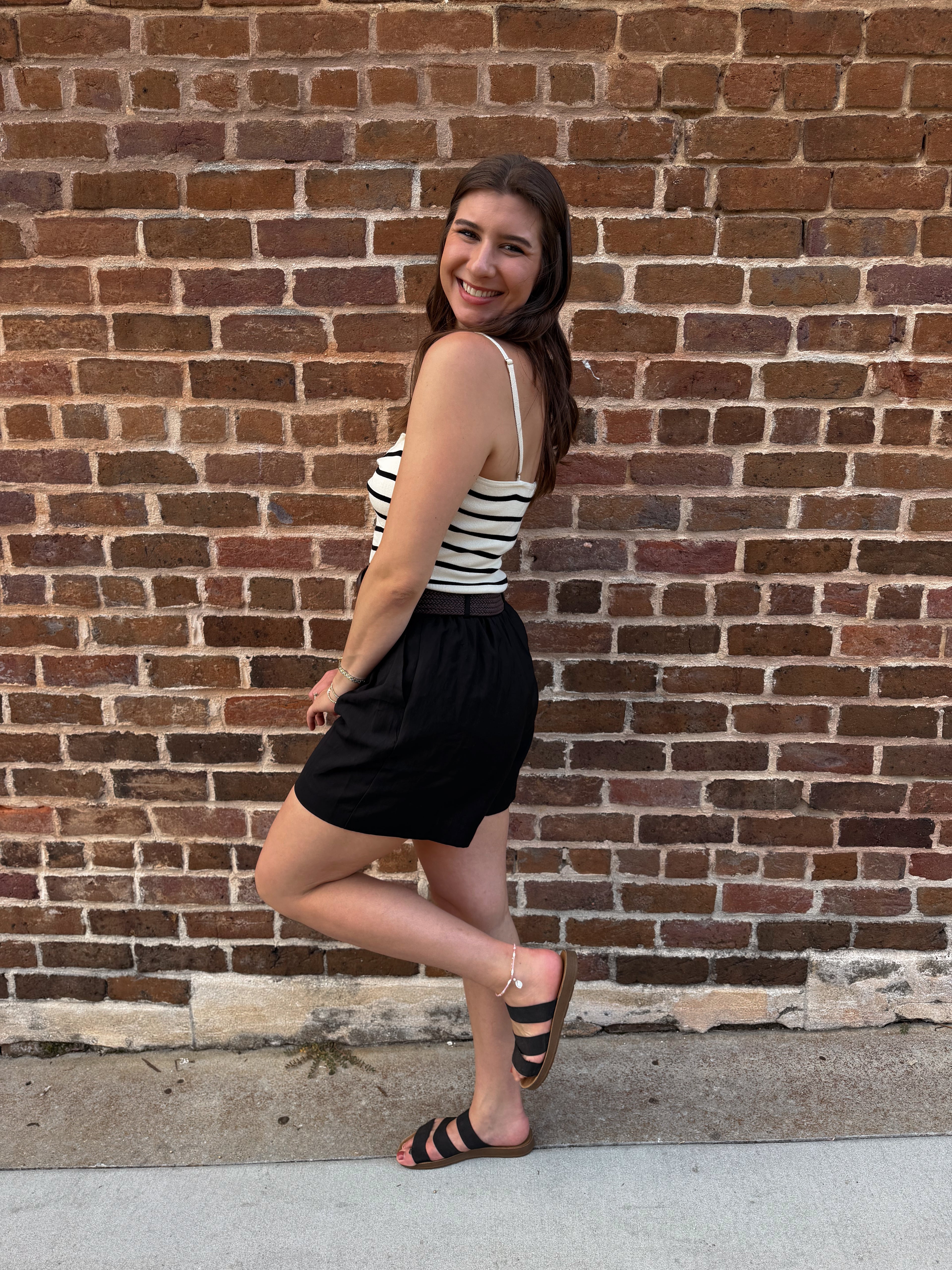 Dani Striped Removable Strap Tube Tank Top