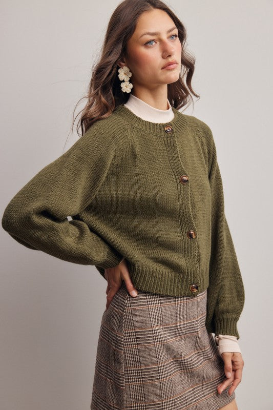 Olive Green Cardigan