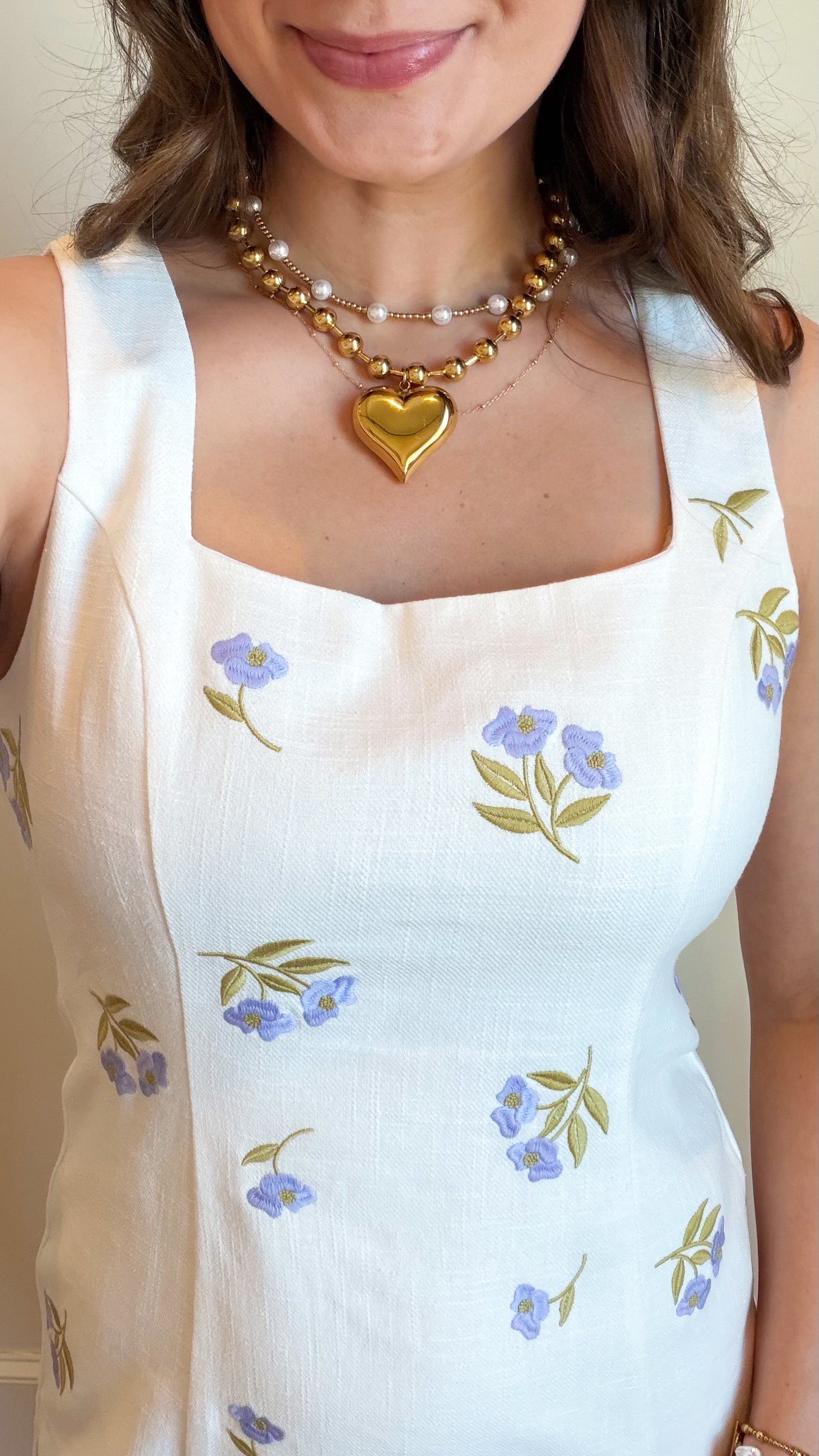 Mae Embroidered Ivory Mini Dress-RESTOCK