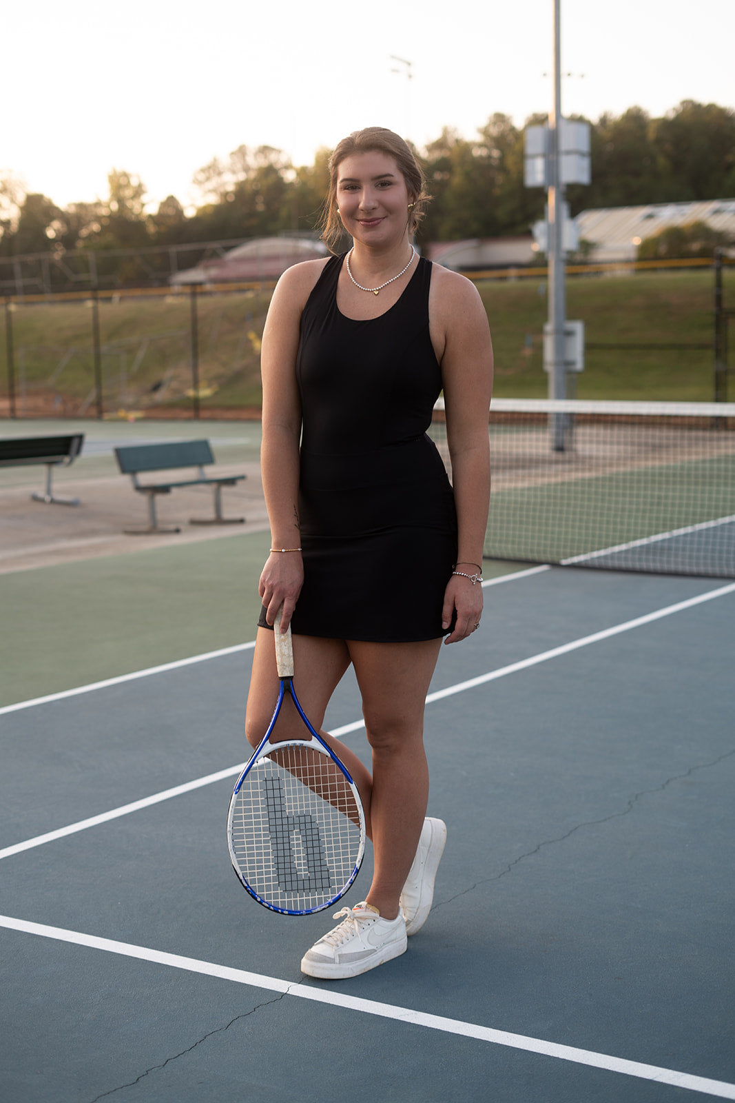 Reese Black Ruffle Athletic Dress