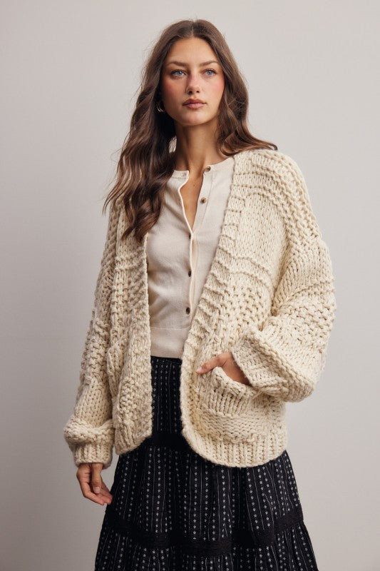 Chunky Cream Cardigan