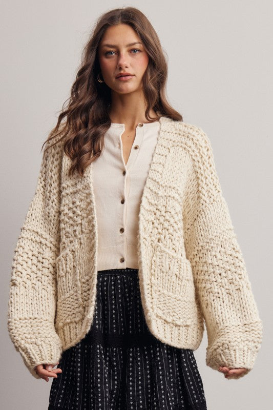 Chunky Cream Cardigan