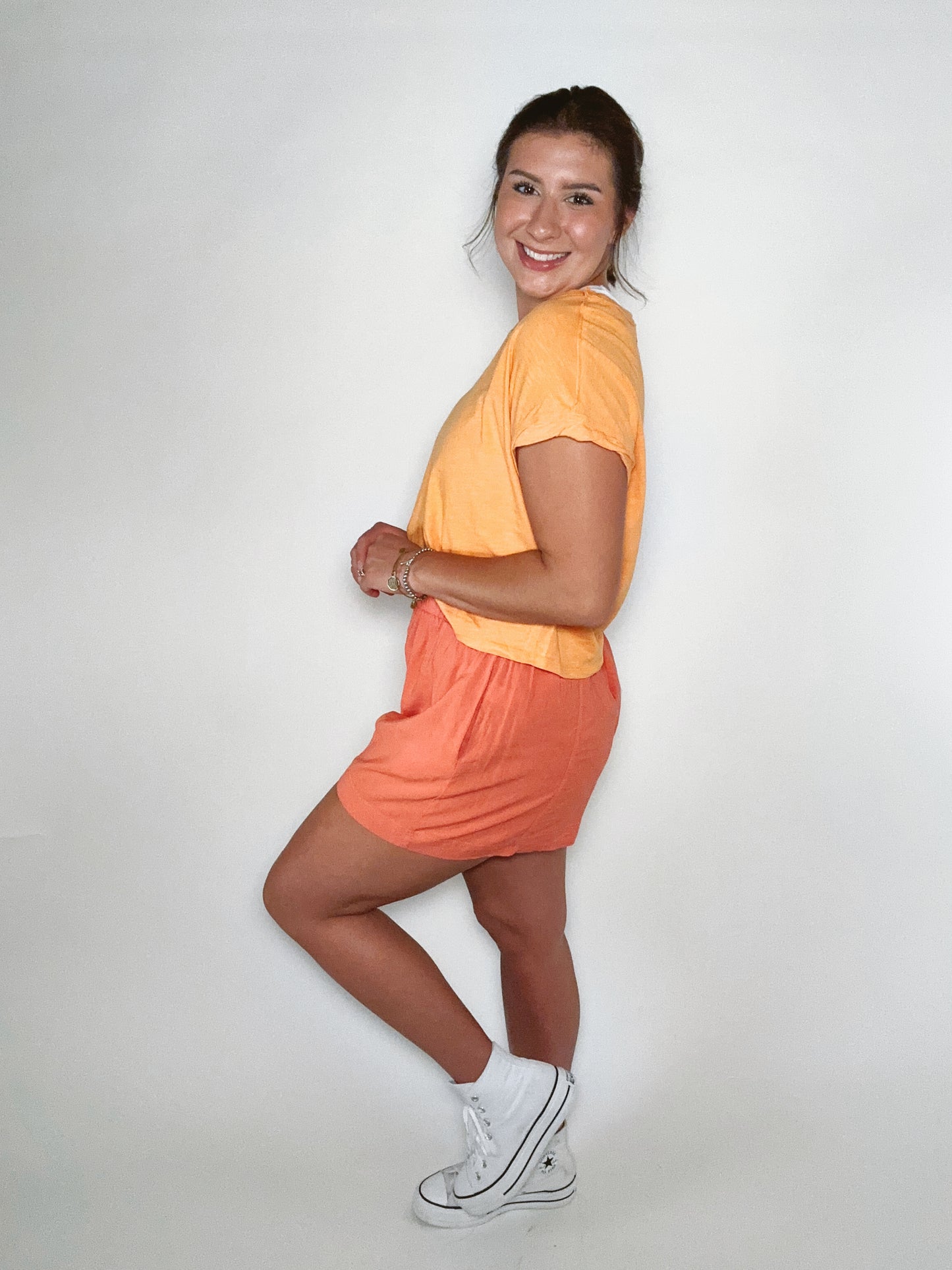 Watermelon Sugar Cotton High Waisted Shorts