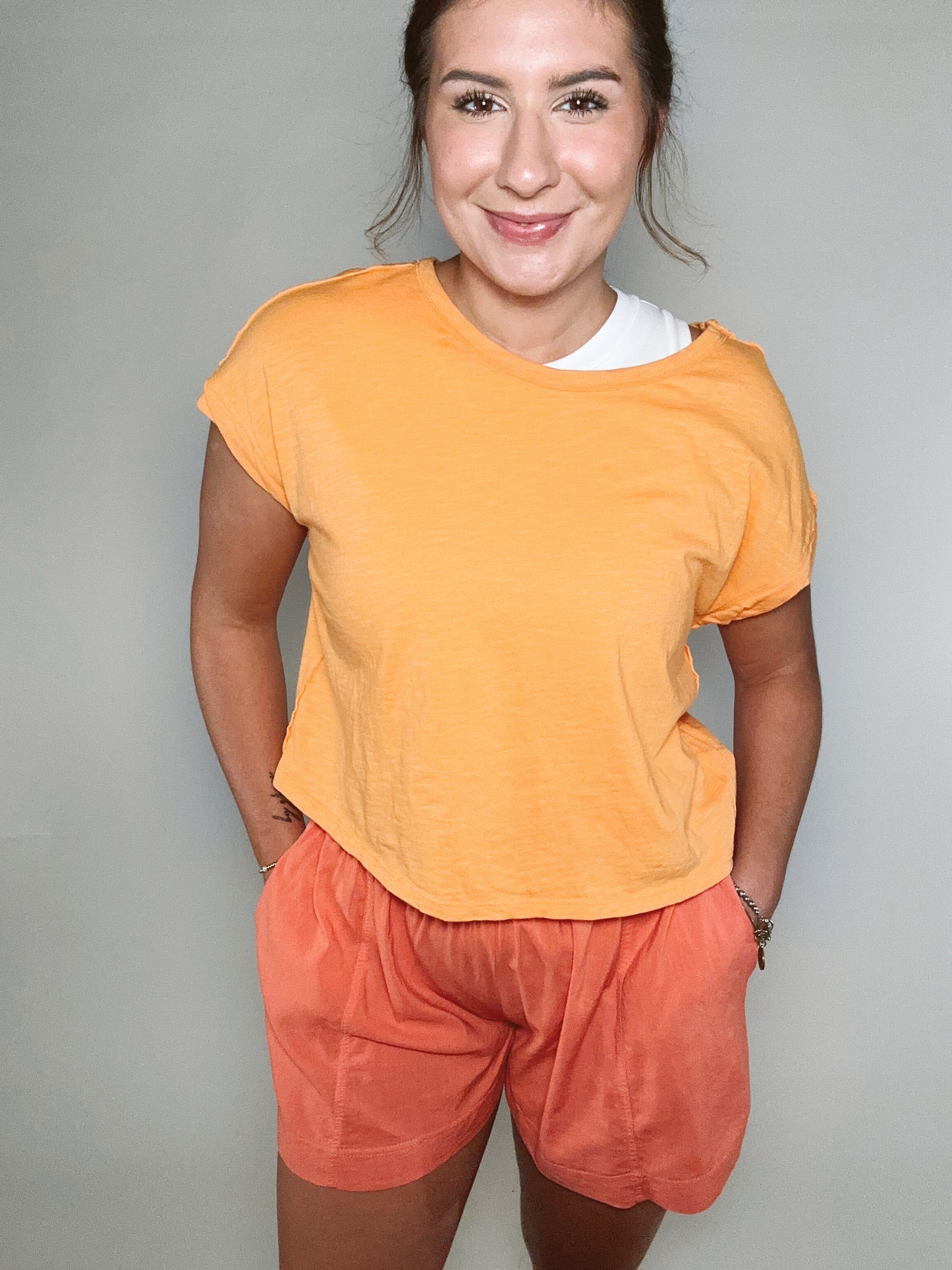 Watermelon Sugar Cotton High Waisted Shorts