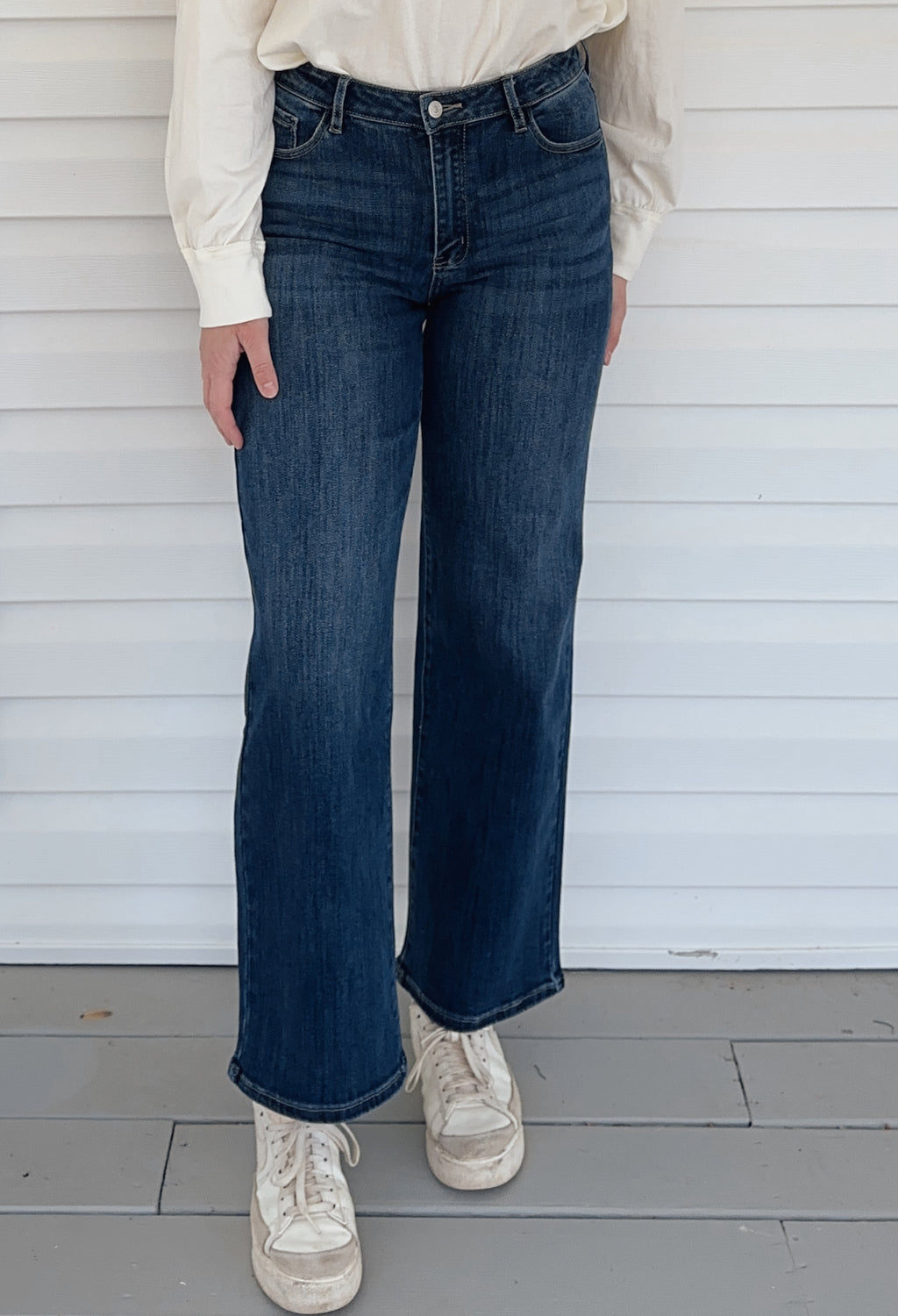 Kancan Wide Leg Dark Wash Jeans