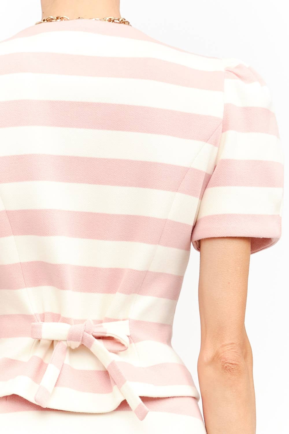 Ambrose Pink and Ivory Striped Top