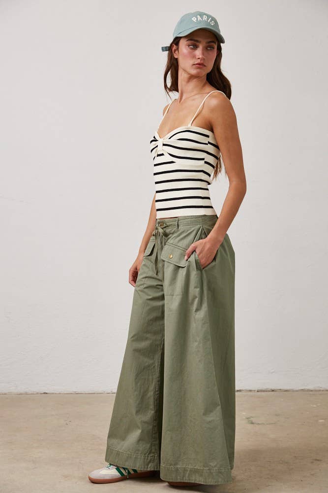 Dani Striped Removable Strap Tube Tank Top