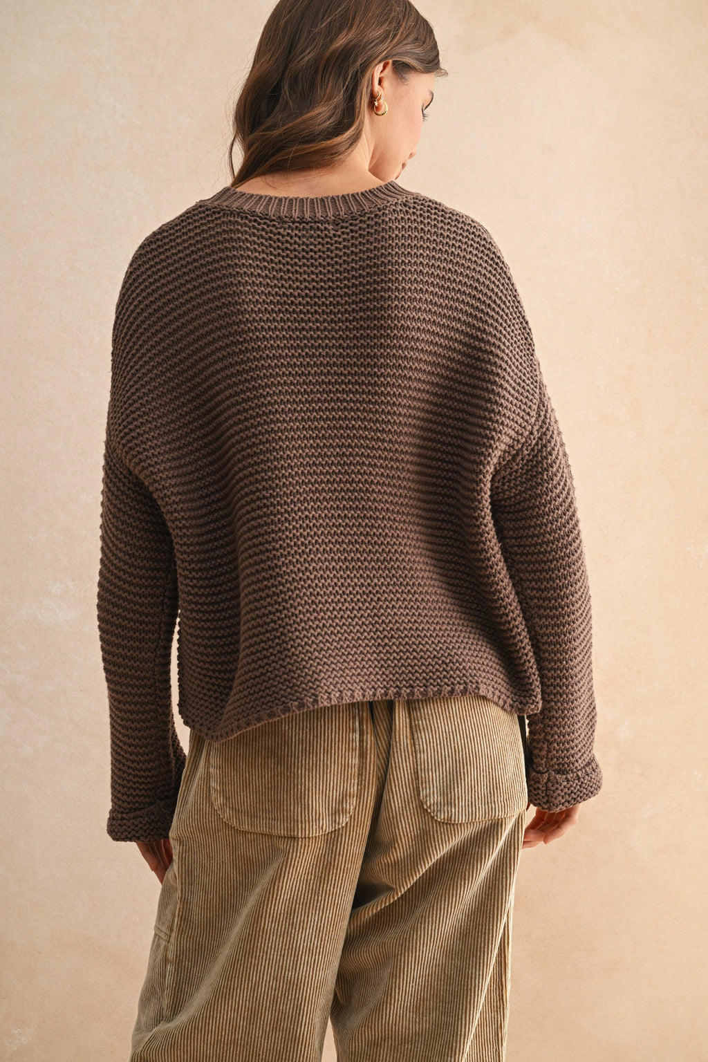 Callie Chocolate Knit Sweater