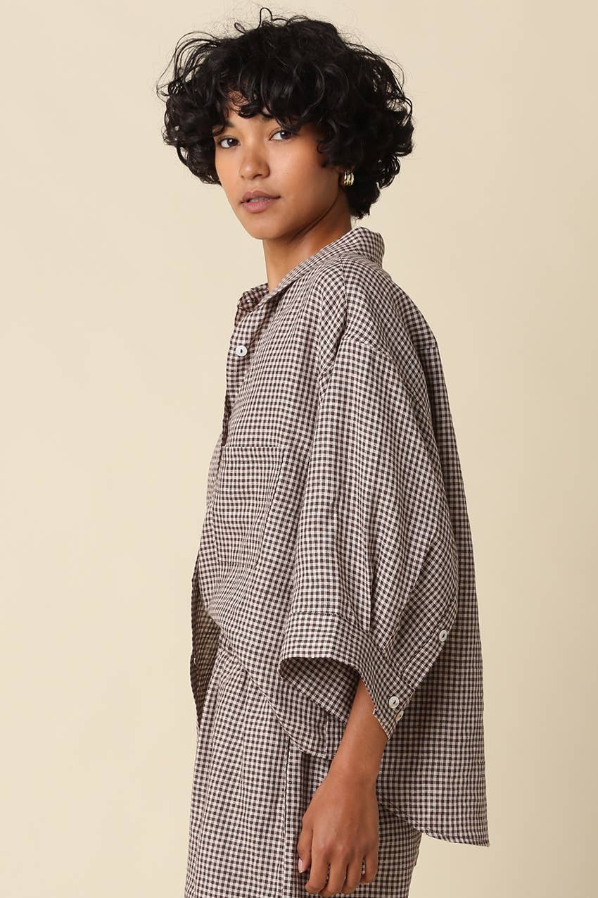 Gabi Gingham Linen Set