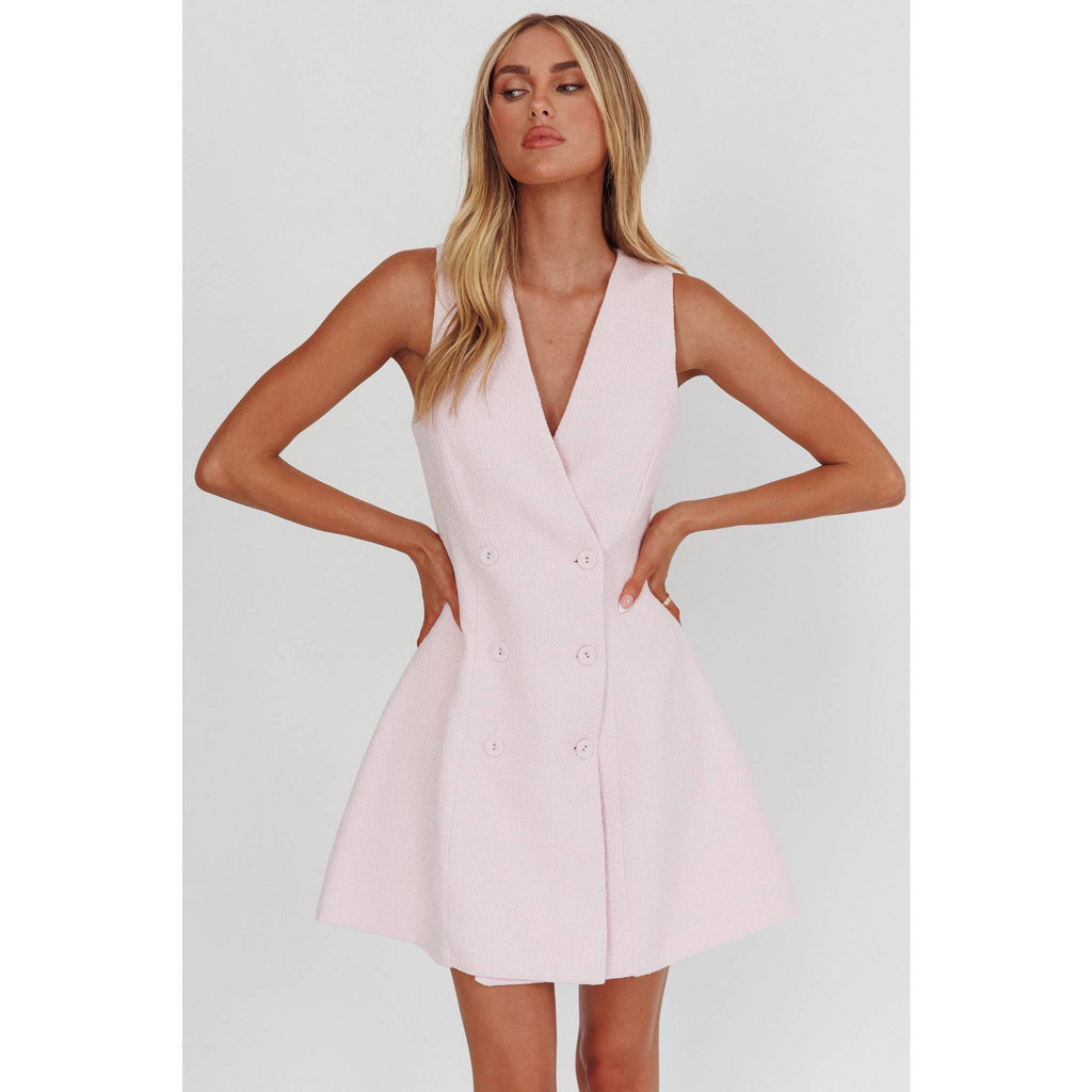 Samantha Pink Blazer Mini Dress