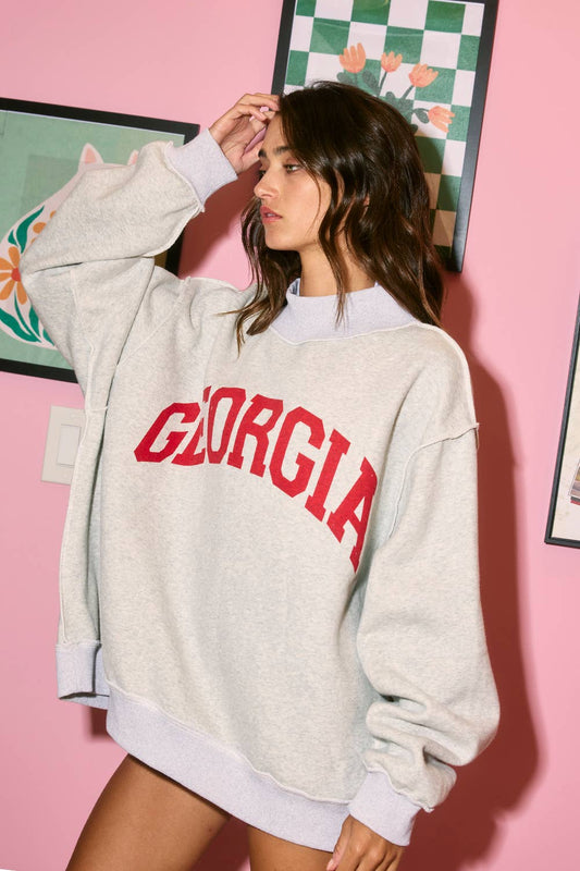 Georgia Reversible Mockneck Pullover-PREORDER