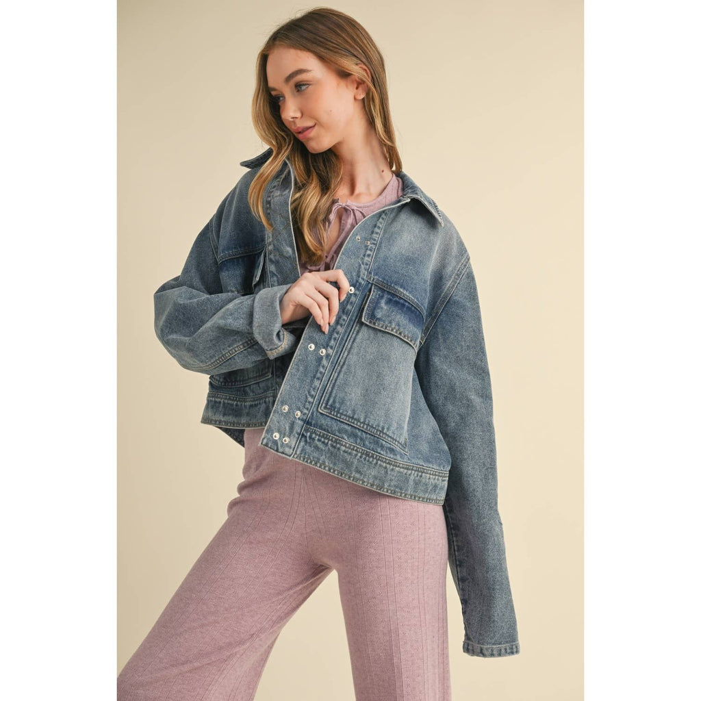 Aster Relaxed Long Sleeved Denim Jacket