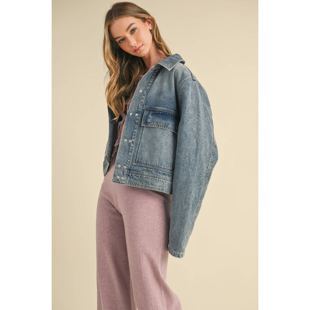 Aster Relaxed Long Sleeved Denim Jacket