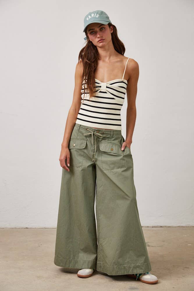 Dani Striped Removable Strap Tube Tank Top