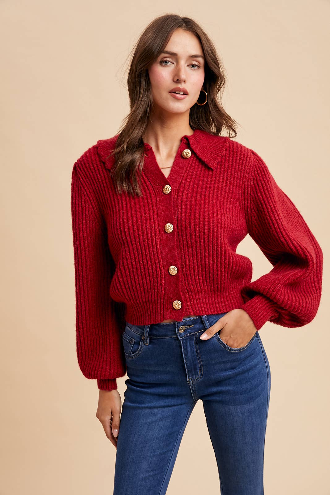 Cherry Collared Cardigan