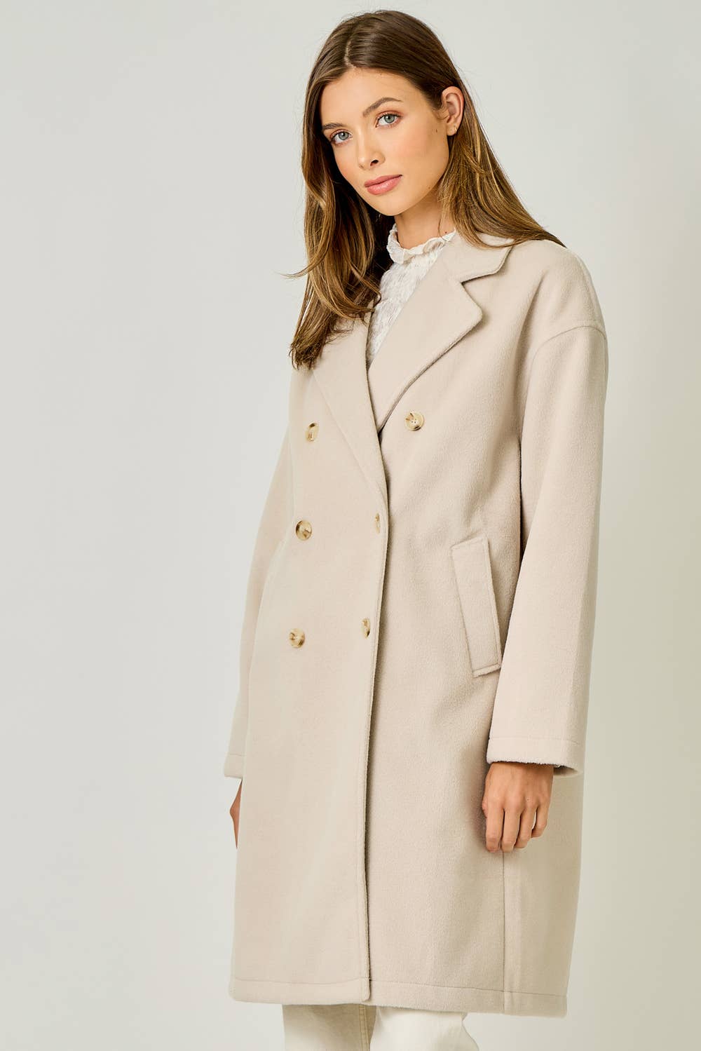 Dianne Double Breasted Dolman Sleeve Coat