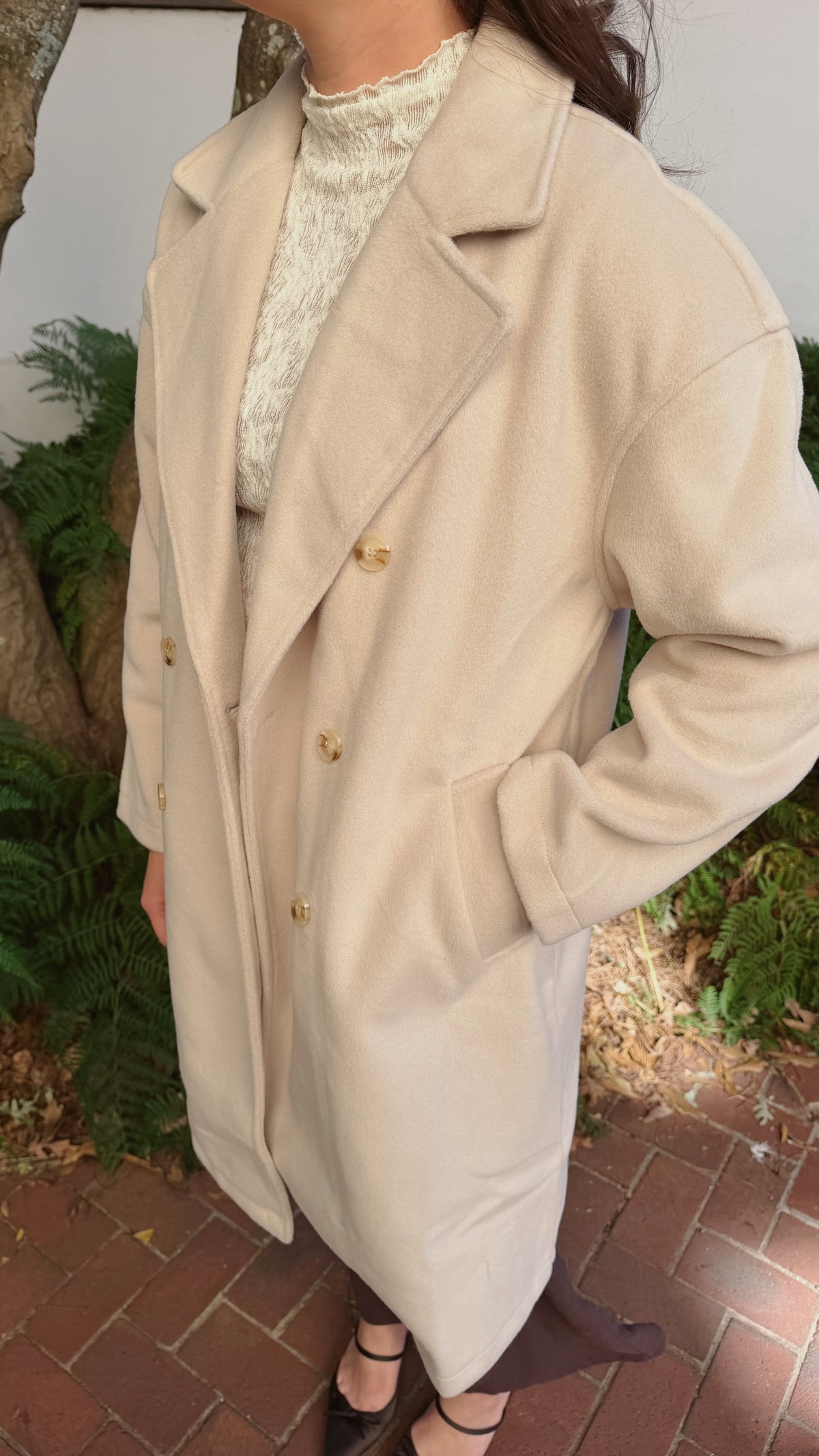 Dianne Double Breasted Dolman Sleeve Coat