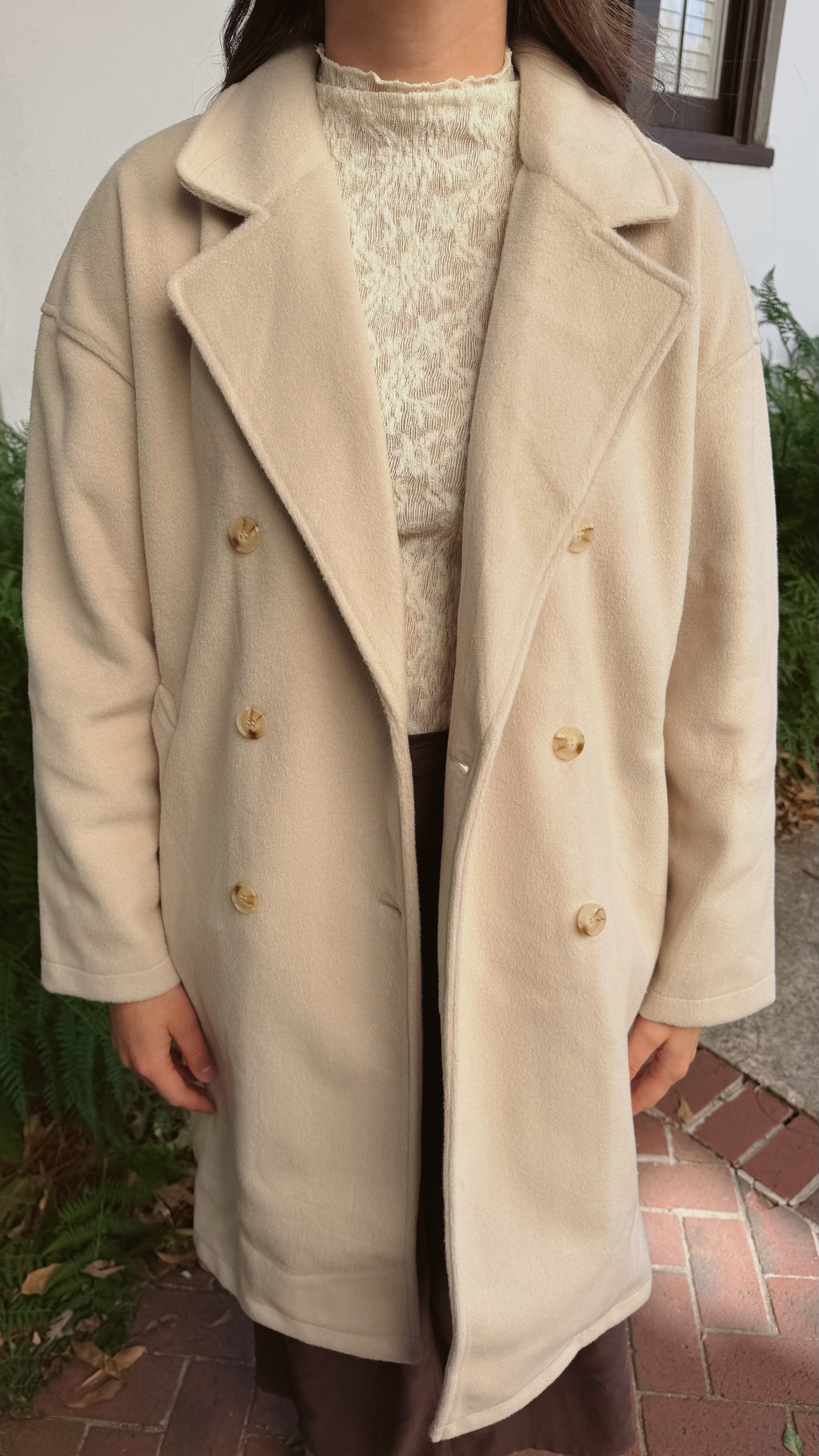 Dianne Double Breasted Dolman Sleeve Coat